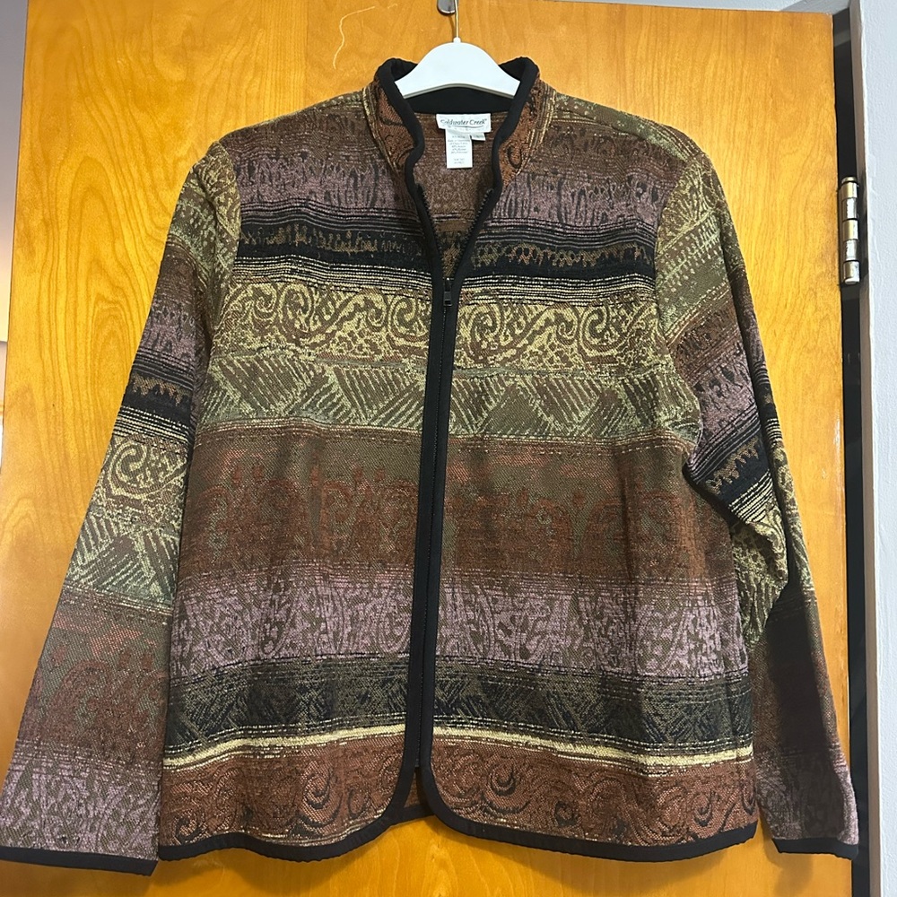 Coldwater Creek Multicolor Patterned Jacket